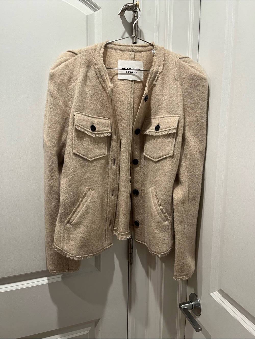Isabel Marant Étoile Beige Nelly Wool Blend Jacket